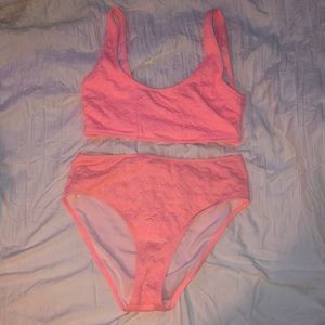 Cupshe Pink Bikini Top and Bottom
